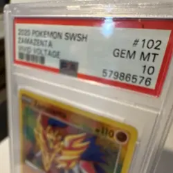 Pokemon Zamazenta 102/185 Vivid Voltage Amazing Rare Holo PSA 10 - Image 3