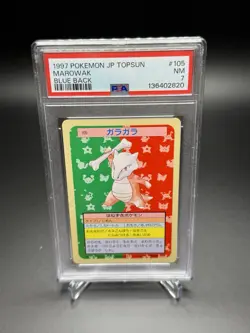 Pokemon Marowak Topsun Blue Back #105 1997 PSA 7 Low Pop - Image 1