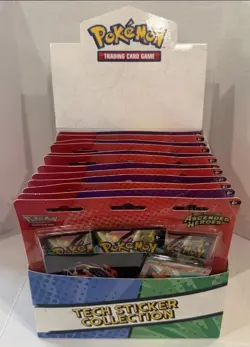 Pokemon Ascended Heroes Tech Sticker Collection 6x6 Set Of 12 Full Box In Hand - Image 1