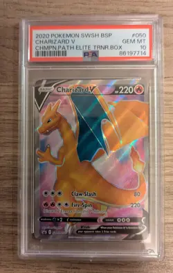 2020 Pokemon Sword and Shield Promo Charizard V SWSH050 PSA Gem Mint 10 - Image 1