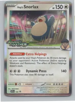 Hop's Snorlax - #184 Sv: Scarlet & Violet Pokemon HOLO - Image 1