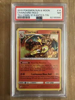 Pokemon TCG Charizard Pokemon Promos 14/181 Promo Cosmos Holo Rare PSA 7 - Image 1