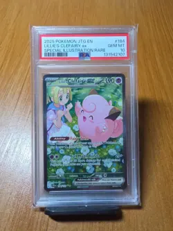 2025 POKEMON JTG EN-JOURNEY TOGETHER #184 LILLIE'S CLEFAIRY EX PSA 10 - Image 2