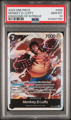 Monkey D. Luffy 2023 One Piece Kingdoms Of Intrigue OP-04 #090 PSA 10 🔥 - Image 1