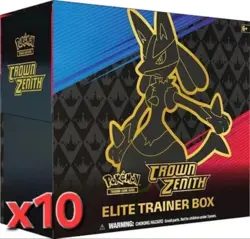 Pokemon TCG 10x Crown Zenith ETB Elite Trainer Box Case Brand New Factory Sealed - Image 2