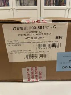 Pokemon TCG 10x Crown Zenith ETB Elite Trainer Box Case Brand New Factory Sealed - Image 3