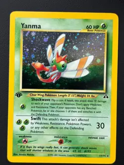 Yanma 1st Edition Holo Rare Neo Discovery Pokemon TCG Card 17/75 - Image 1