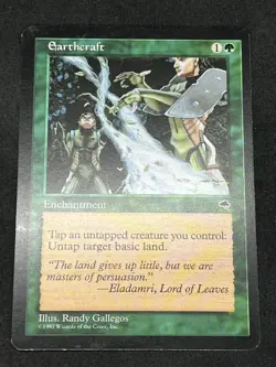 Magic the Gathering MTG Earthcraft Tempest Green Rare - Image 1