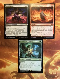 MTG Ninja's Blades, Nibelheim Aflame & Summoner's Grimoire FINAL FANTASY NM - Image 1