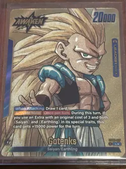 Gotenks SB02-017 Gold Leader Manga Booster 02 Dragon Ball Card English - Image 1