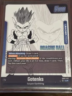 Gotenks SB02-017 Gold Leader Manga Booster 02 Dragon Ball Card English - Image 2