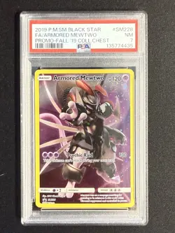 2019 POKEMON SM COLLECTOR CHEST #SM228 FULL ART/ARMORED MEWTWO PSA 7 - Image 1