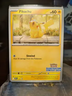 Pikachu #214 SVP Promo Illustration Contest 2024 Pokemon TCG NM - Image 1