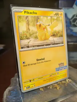 Pikachu #214 SVP Promo Illustration Contest 2024 Pokemon TCG NM - Image 2