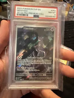 MEWTWO 151 ULTRA-PREMIUM COLL POKEMON SVP DE-SV BLACK STAR PROMO 2023 052 PSA 8 - Image 1