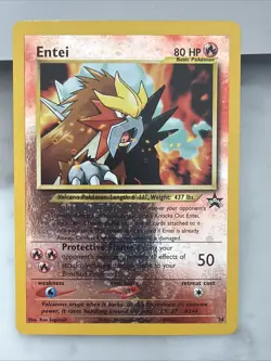 Pokemon TCG Entei Black Star Promo 34 Reverse Holo WOTC 1995-2001 Vintage Lp - Image 1