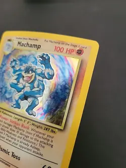 DMG/HP Machamp 1st Edition 8/102 Holo Rare Pokemon 1999 Unlimited Base Set - Image 5