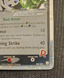 Pokemon Rocket's Scyther Ex Team Rocket Returns Holo 102/109. - Image 2