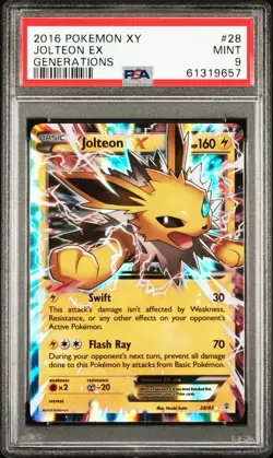 Pokemon Jolteon EX 28/83 Generations Holo PSA 9 - Image 1