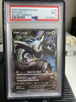Pokemon TCG Lugia v Alt Art Ultra Rare Silver Tempest!! PSA 9!! w/ Guard! - Image 1