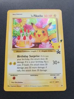 Pokemon TCG - Birthday Pikachu Celebrations Classic Collection #24 Holo - Image 1