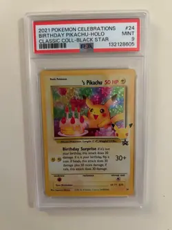 PSA 9 Pokemon TCG Celebrations Birthday Pikachu Classic Collection #24 Mint - Image 1