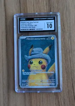 Pikachu with Grey Felt Hat Pokemon Van Gogh SVP EN-SV 085 CGC 10 Graded Gem Mint - Image 1