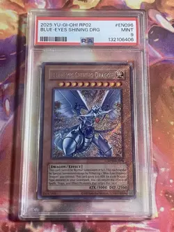 2025 YU-GI-OH! RP02 RETRO PACK 2 BLUE EYES SHINNING DRAGON PSA 9 - Image 1