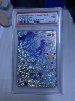 RESHIRAM/FULL ART #113 2021 POKEMON CELEBRATIONS CLASSIC COLL PSA 9 - Image 4