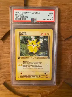 1999 Pokemon 1st Edition Jungle Pikachu 60/64 PSA 9 # 48421353 - Image 3