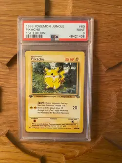 1999 Pokemon 1st Edition Jungle Pikachu 60/64 PSA 9 #48421408 - Image 2