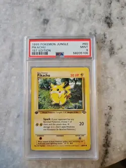 1999 Pokemon Jungle Pikachu - * 1ST EDITION *- PSA 9 - Mint 60/64 Genuine [UK] - Image 1