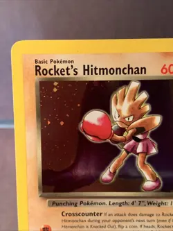 Pokemon TCG Rockets Hitmonchan #11/132 Holo Rare Gym Heroes 2000 WOTC VTG Swirl - Image 3