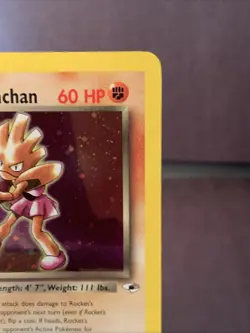 Pokemon TCG Rockets Hitmonchan #11/132 Holo Rare Gym Heroes 2000 WOTC VTG Swirl - Image 4