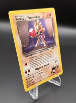 Pokemon TCG: Gym Heroes Unlimited Rocket's Hitmonchan 11/132 Holo Rare - Swirl - Image 2