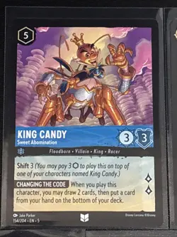 Disney Lorcana Wreck-It Ralph Theme 5 Card Lot King Candy/Turbo/Mr. Litwak - Image 2