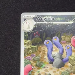 Wugtrio 224/091 Illustration Rare SV: Paldean Fates Holo Pokemon TCG English - Image 3