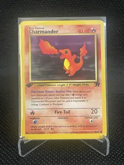 Charmander #50/82 1st Edition - WOTC Team Rocket Pokemon TCG - NM - Image 1