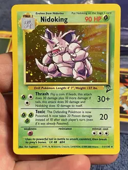 Pokemon TCG Nidoking Base Set 2 Holo Unlimited Rare Card 11/130 NM - Image 1