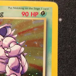Pokemon TCG Nidoking Base Set 2 SWIRL Holo Unlimited Rare Card 11/130 LP - Image 4