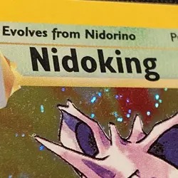 Pokemon TCG Nidoking Base Set 2 SWIRL Holo Unlimited Rare Card 11/130 LP - Image 5