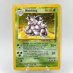 Nidoking Base Set 2 Holo Unlimited Rare Card 11/130 NM Pokemon TCG WOTC - Image 1