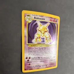 Pokemon TCG Alakazam Base Set Holo Rare Card 001/102 80 HP English - Image 3
