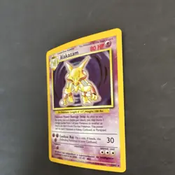 Pokemon TCG Alakazam Base Set Holo Rare Card 001/102 80 HP English - Image 4