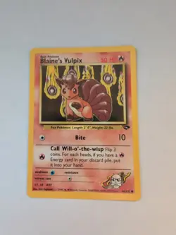 Blaine's Vulpix 65/132 Common Gym Heroes Pokemon NM Near Mint Pokemon Card WOTC - Image 1
