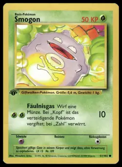 Pokemon Base Set Smogon GERMAN #051/102 NM - Exact Card Shown - Image 1