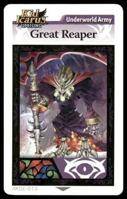 Kid Icarus Uprising AR Card Great Reaper #AKDE-013 NM - Image 1