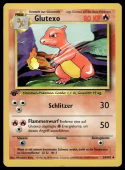 Pokemon Base Set Glutexo GERMAN #24/102 NM - Exact Card Shown - Image 1