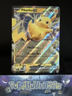 Pokemon Card Pikachu EX 063/193 Paldea Evolved Half Art Double Rare NM - Image 1