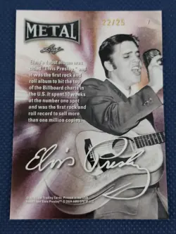 2024 Leaf Metal Elvis Presley Icons Collection #7 22/25 Blue Stars NM - Image 2